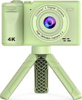 Vaikų skaitmeninis fotoaparatas su trikoju, 12MP 1080P HD vaizdo kamera su dviem objektyvais ir IPS ekrano priekiniu ir galiniu IPS ekranu, kišeninis vaikų fotoaparatas, žaislas