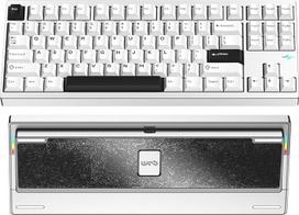 WOBKEY Crush 80 Reboot CNC aliuminio 5 sekundžių greitojo atleidimo, trijų prijungimo režimų mechaninė klaviatūra su puikia akustika (Pro Silver)