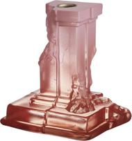 Kosta Boda Žvakidė klasikinei žvakei Rocky Baroque 15 cm, rožinė