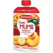 Vaisinė tyrė su persikais nuo 6 mėn. SEMPER, 110 g