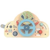 Tooky Toy: 2 viename medinis žaislinis vairas ir veiklos lenta