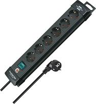 Brennenstuhl Premium-Line power strip, 6 outlets, 3 meters, black