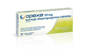 Opexa® 20 mg burnoje disperguojamos tabletės, N10