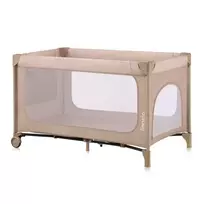 Lionelo Jasmin Easy Fold dviejų aukštų maniežas, beige sand