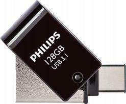 Pendrive Philips Philips 2 in 1 OTG         128GB USB 3.1 + USB C Midnight Black | PHUSB128G2IN1OTGGU3C | 8720039510777