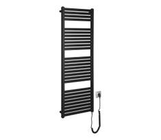 Aqualine - Vonios elektrinis radiatorius TONDI-E 500W 133x45 cm matinė juoda