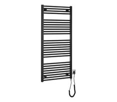 Aqualine - vonios kambario elektrinis radiatorius DIRECT-E 600W 132x60 cm juodos matinės spalvos