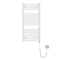 Aqualine - Vonios elektrinis rankšluosčių radiatorius ORBIT-E, 300 W, 96x45 cm, baltas, apvalus