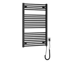 Aqualine - Elektrinis vonios radiatorius DIRECT-E 400W 96x60 cm matinė juoda