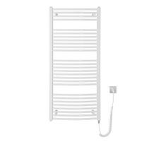 Aqualine - Vonios kambario elektrinis radiatorius ORBIT-E 600W 132x60 cm, baltas, apvalus