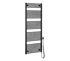 Aqualine - Vonios elektrinis radiatorius DIRECT-E 800W 168x60 cm matinė juoda