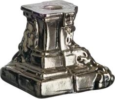 Kosta Boda Žvakidė klasikinei žvakei Rocky Baroque 9,5 cm, plieno blizgesys
