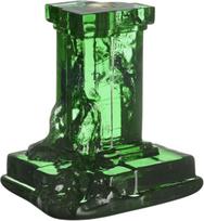 Kosta Boda Žvakidė klasikinei žvakei Rocky Baroque 15 cm, smaragdo žalia