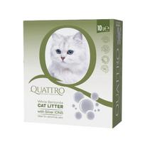 Quattro balto bentonito kraikas su sidabro jonais katėms, 8,8 kg