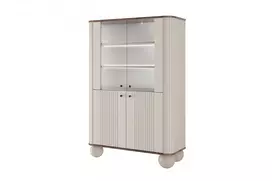 Vitrine Vesper - Cashmere / Nut / Black Handles