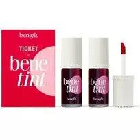 "Benefit Ticke to Benetint Duo Set" - Dovanų rinkinys su skystais lūpų ir skruostų dažais