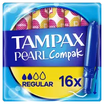 Tampax Compak Pearl Regular Tamponai Su Aplikatoriumi, 16 vnt.