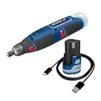12 V akumuliatorinis tiesus šlifuoklis, 1*2,0 Ah