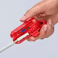 Knipex 16 95 03 SB replės kabelių izoliacijai nuimti Mėlyna, Raudona