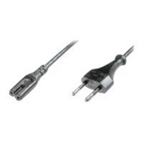Kabelis Digitus European power cord connection cable 1.8 m Black Power cable Power IEC 60320 C7 Europlug (power CEE 7/16) 1.8 m Europlug (power CEE 7