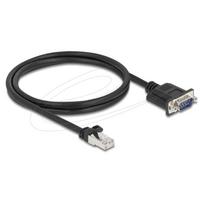 Delock CAN Bus Kabel RJ45 Stecker zu D-Sub 9 Pin Stecker mit Muttern Cat.5e STP 1 m