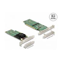 PCI Express x16 Karte zu 4 x intern NVMe M.2 Key M - Low Profile Formfaktor