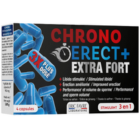 Seksualiniam aktyvumui, erekcijai ir energijai CHRONO ERECT EXTRA FORT 4 kaps.