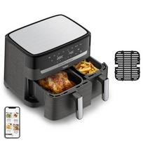 TEFAL Dual Easy Fry  AND  Grill EY905B Double 8.3 L Standalone 2700 W Hot Air Fryer, Grey