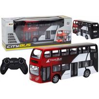 LEAN Toys Dviaukštis nuotoliniu būdu valdomas autobusas RC, su šviesomis