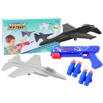 LEAN Toys 2 viename smiginio šautuvas ir lėktuvo paleidimo įrenginys, mėlynas
