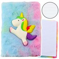 LEAN Plush Notebook Lined With Unicorn 3D Colorful