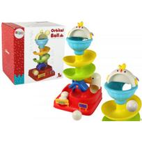 LEAN Toys Sensorinis žaislas: krintančio kamuoliuko, kiaušinio ir vištos čiuožykla