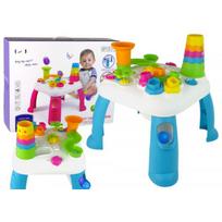 LEAN Toys Interaktyvus edukacinis stalo kamuoliukų rūšiuoklis, mėlynas