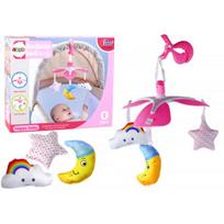 LEAN Toys Kūdikio lovytės karuselė Sky Clip, rožinė