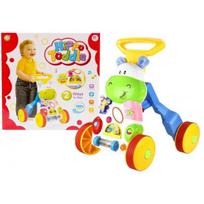 LEAN Toys Toddler Baby Push Along Toy Hippo Sounds Rattles Crinkles Mirror
