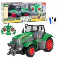 LEAN Toys Nuotoliniu būdu valdomas RC žemės ūkio traktorius, žalias, 1:24