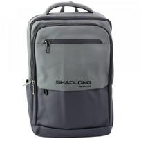 LEAN City Business kuprinė su USB jungtimi, nešiojamojo kompiuterio kišenė, juoda, pilka, 16L, 41cm