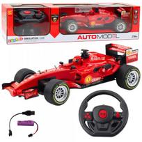 LEAN Toys Remote Controlled RC Racing Car Steering Wheel Lights Sounds 1:12 Red