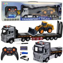 LEAN Toys Remote Controlled RC Tow Truck With Excavator Lights Sounds 1:24
