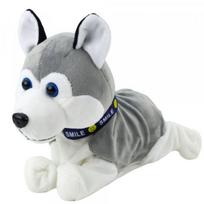 LEAN Toys Battery-Powered Interactive Husky Plush Dog Moves Makes Sounds