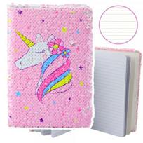 LEAN Notebook Notebook Lined Sequins Two-Color Unicorn A5 80 Sheets
