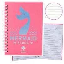 LEAN Holographic Mermaid Tail Pink Lined Notebook A6 80 Sheets