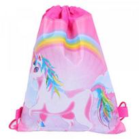 LEAN School Shoe Bag Gymnastics Suit Rainbow Unicorn 35x27 cm