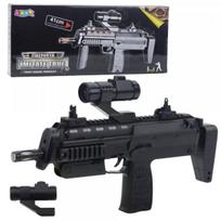 LEAN Toys Žaislinis šautuvas su šviesomis, garsais ir taikikliu, juodas, 41 cm