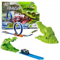 LEAN Toys Car Track Catapult Launcher Crocodile