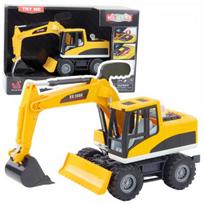 LEAN Toys Construction Backhoe Bulldozer Movable Swivel Bucket Cab Lights Sounds