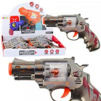 LEAN Toys Toy Gun Revolver Magazine With Balls Lights Sounds