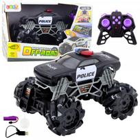 LEAN Toys RC Police Off-Road Car with Lights and Smoke Effect 1:16