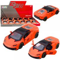 LEAN Toys Sports Car Pull Back Metal Orange 1:43