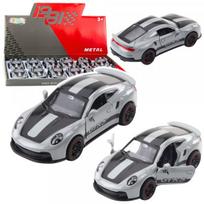 LEAN Toys Metal Race Car with Opening Doors, Gray GTRS 1:43